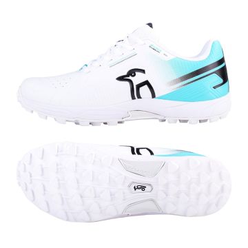 2024 Kookaburra KC 3.0 Rubber Cricket Shoes - White/Aqua