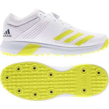 2023 Adidas AdiPower Vector Mid Bowling Cricket Shoes - Acid Yellow