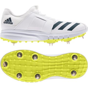 2023 Adidas Howzat Full Spike Cricket Shoes - Acid Yellow